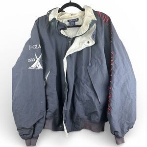 Nautica Challenge Men’s Navy Blue XL 90s  Vintage Sailing Jacket